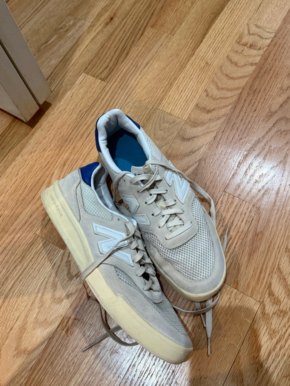 New Balance Beige and Blue Men's Casual Sneakers